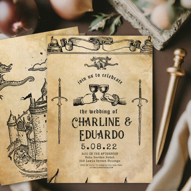 Fantasía Invitación a la Boda de Arte de engrase m (Subido por el creador)