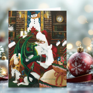 Fantasía Mágica de Navidad Dragón de Santa Caluros