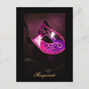Fantasía Mascarada Máscara Bella Artes rosa postal