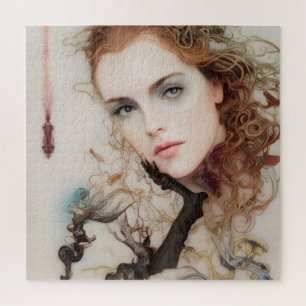 Fantasía Mujer AI Generación Art Jigsaw Puzzle