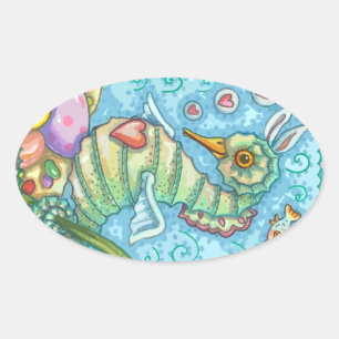 FANTASÍA ORIENTAL, PEGATINAS DE SEAHORSE DE PRIMAV