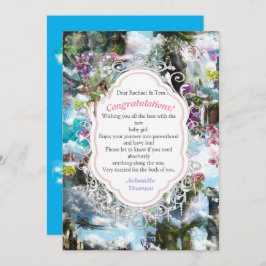 Fantasía Otros mundos en las nubes Tarjeta de agra