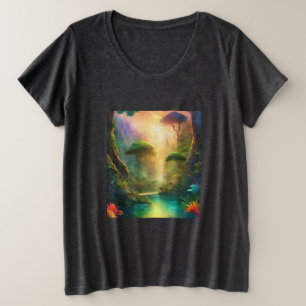 Fantasía paisaje Colores vibrantes Río T-Shirt