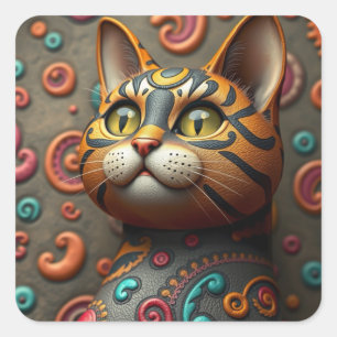 Fantasía Patterada Fun Cat Pegatinas