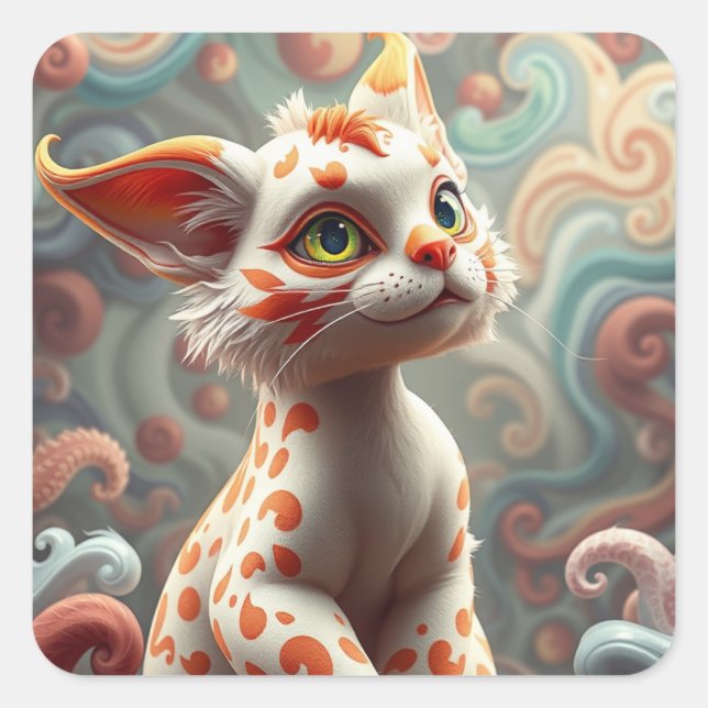 Fantasía Pegatinas de gatos divertidos (Anverso)