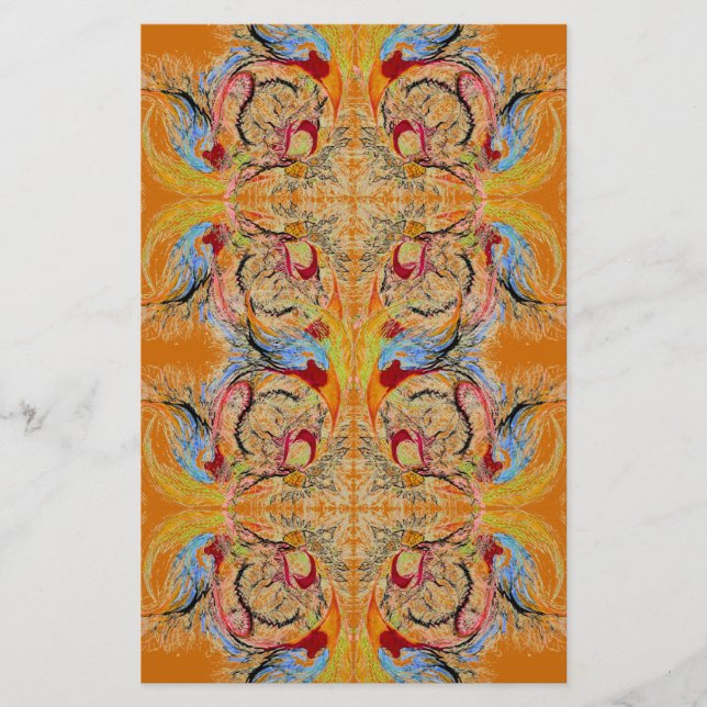 Fantasía Resumen Naranja de papel de cuadernillo (Anverso)