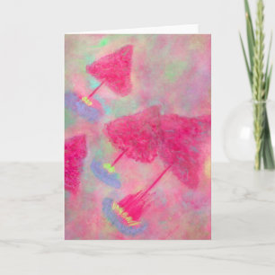 Fantasía Tarjeta de felicitación para árboles rosa
