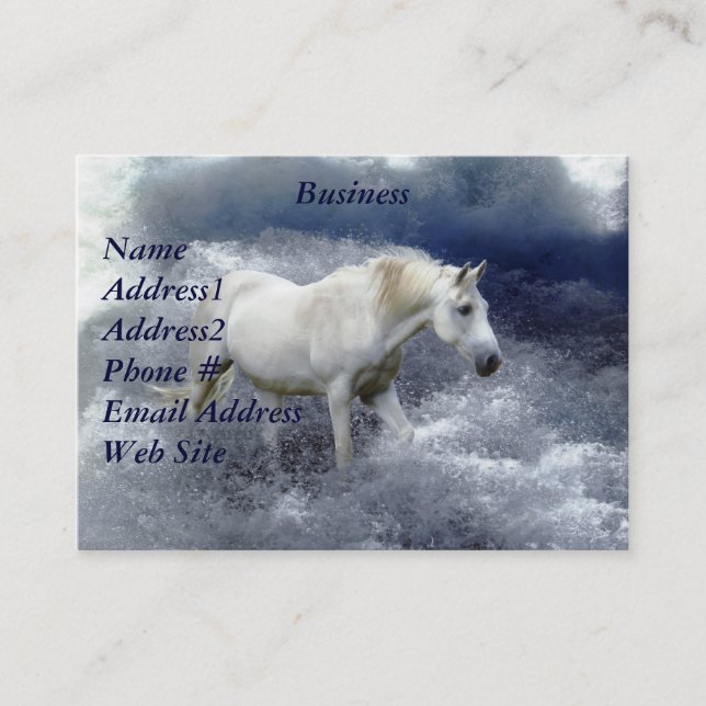 Fantasía Tarjeta de visita para Caballo Blanco y S (Anverso)