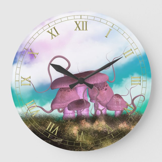 Fantasía Toadstoides Reloj de pared (Anverso)