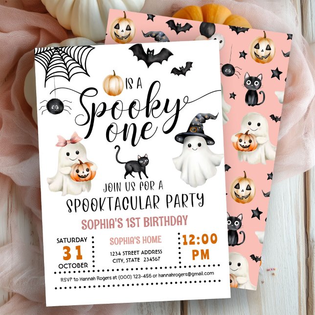 Fantasía UN Primer Cumpleaños Fantasmas Invitación (Subido por el creador)