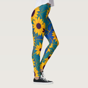 Fantasías de girasol Leggings con colores brillant