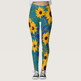 Fantasías de girasol Leggings con colores brillant