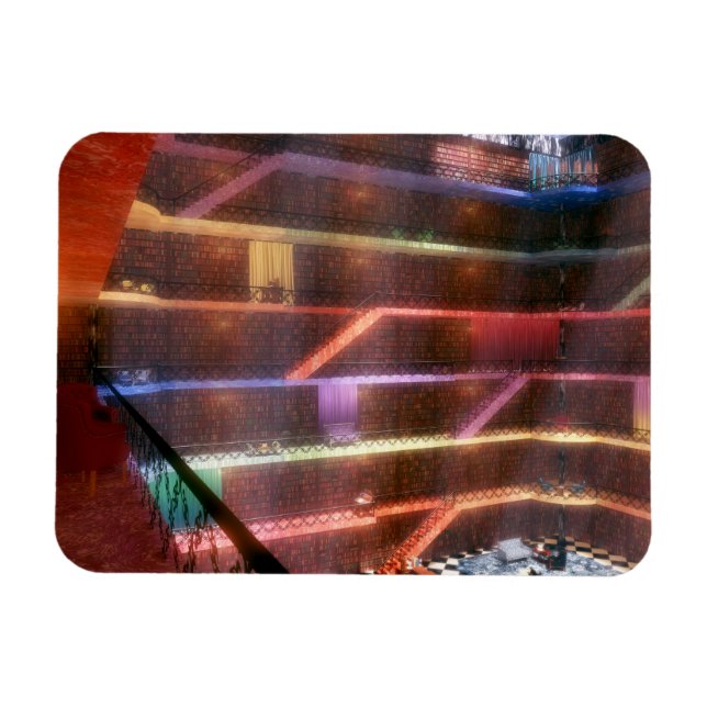 Fantasías: El imán flexible de la Biblioteca del P (Horizontal)