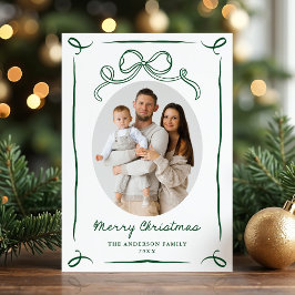 Fantasioso Arco Verde Dibujado a Mano Navidad 2 Fo