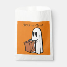 Fantasma blanco con bolsas de truco o truco - bols