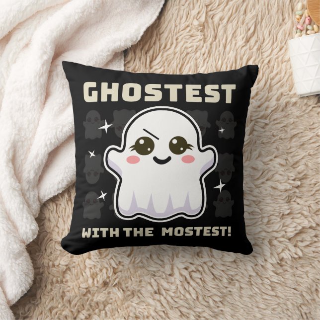 Fantasma Cojín decorativo Kawaii Ghost Halloween (Manta)