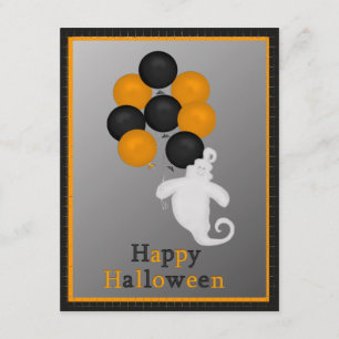 Fantasma con la invitación a la fiesta de Hallowee