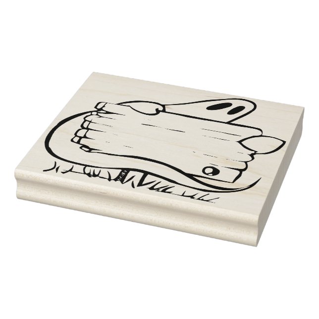 Fantasma con sello de arte de ilustracion de señal (Sello)