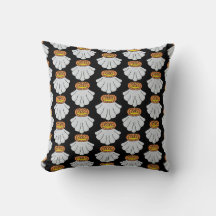 Fantasma de Calabaza (negro) - Almohada