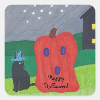 Fantasma de calabaza y Pegatinas de Cat Halloween 