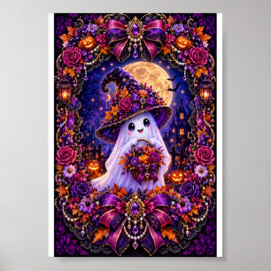 Fantasma de Halloween – Arte Mural Mágico de Noche