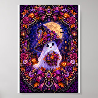 Fantasma de Halloween – Arte Mural Mágico de Noche