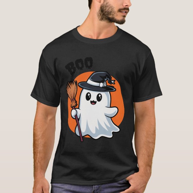 Fantasma de Halloween de camisetas con baño WItche (Anverso)