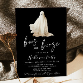 Fantasma de la invitación a Boos y Booze Halloween