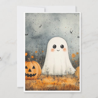 Fantasma de la tarjeta de Halloween
