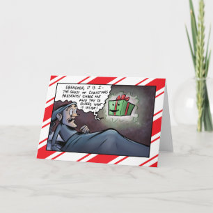 Fantasma de Navidad Presenta tarjeta de saludo Scr