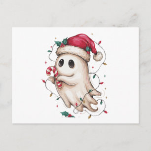 Fantasma de Navidad Sombrero de Santa Caña de Cara
