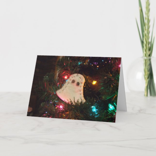 Fantasma de Navidades de la tarjeta de felicitació (Anverso)