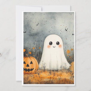 fantasma de tarjeta de Halloween