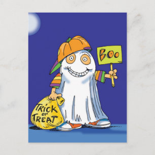 Fantasma de Truco o Trato - Tarjeta postal de Hall