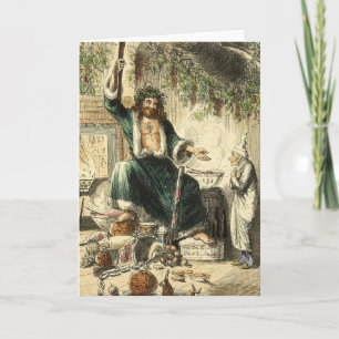 Fantasma del regalo de Navidad una tarjeta del