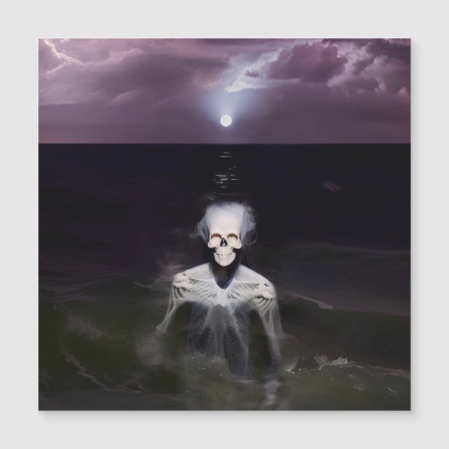Fantasma en el mar - Pintura de petróleo (Anverso)