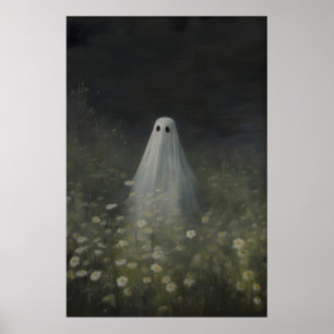 Fantasma en la impresión artística del campo de ma