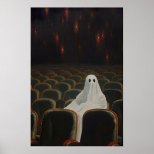 Fantasma en la impresión de arte del teatro Spooky