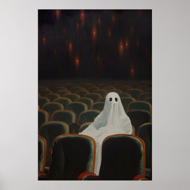 Fantasma en la impresión de arte del teatro Spooky (Frente)