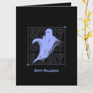 Fantasma Espantoso Tarjeta Feliz Halloween Morado