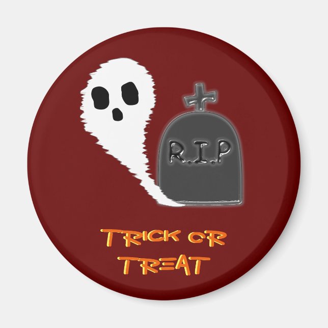 Fantasma Espeluznante Con Imán De Halloween De Tum (Frente)