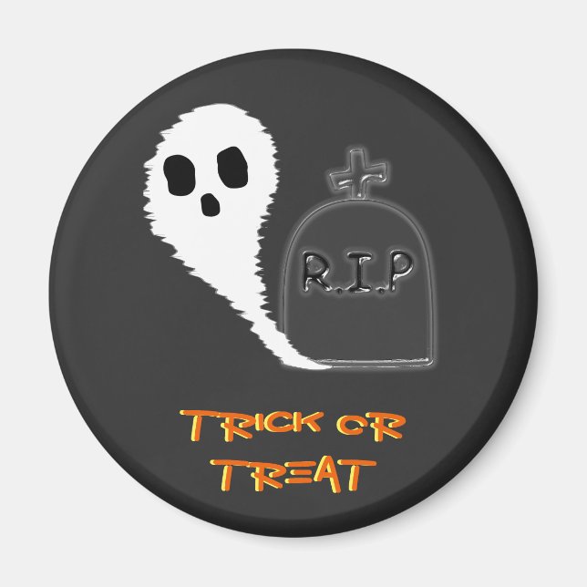 Fantasma Espeluznante Con Imán De Halloween De Tum (Frente)