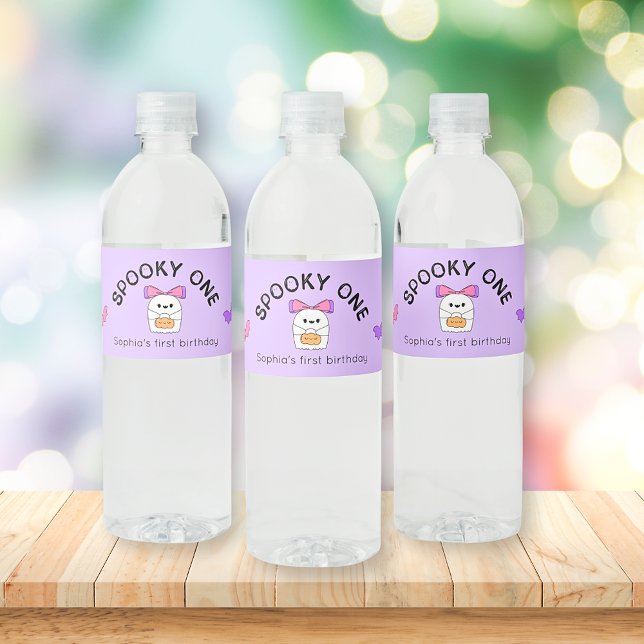 Fantasma Etiqueta de botella de agua de cumpleaños (Subido por el creador)