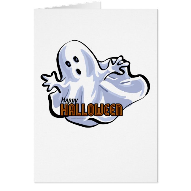 Fantasma feliz de Halloween (Frente)