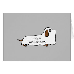 Fantasma feliz divertido Halloween del perro de la