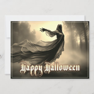 Fantasma Femenina Negra en Infierno - Halloween