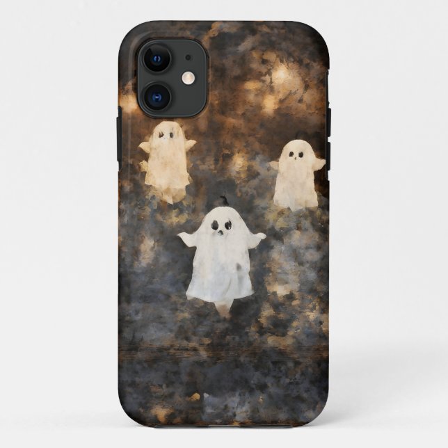 Fantasma Ghost Trio Halloween Funda móvil (Reverso)