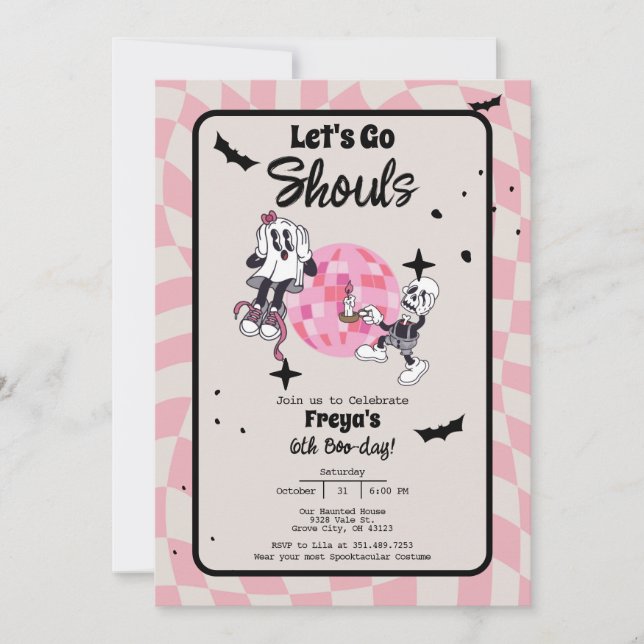 Fantasma Ghoul Halloween Cualquier Edad Invitación (Anverso)