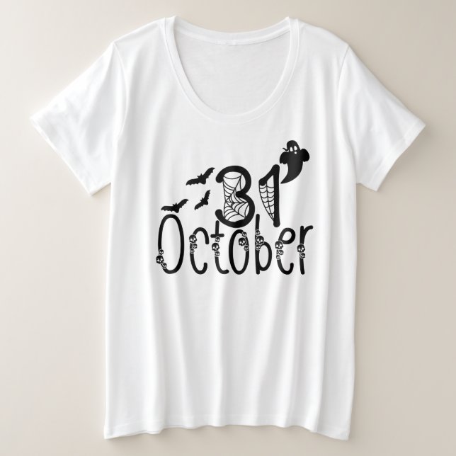 Fantasma Halloween 31 de octubre (Anverso del diseño)