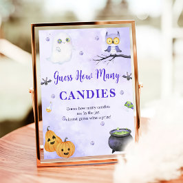 Fantasma Halloween adivina cuántos Posters de jueg